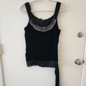 Vintage BCBG Max Azria velvet silk top, NWT Medium, see description